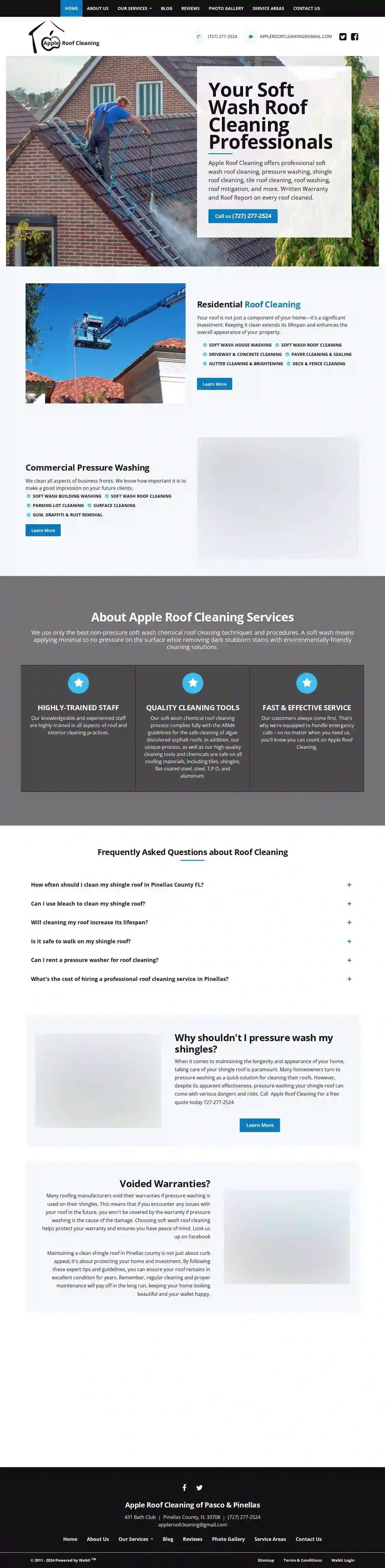 Apple Roof Cleaning Of Pasco & Pinellas