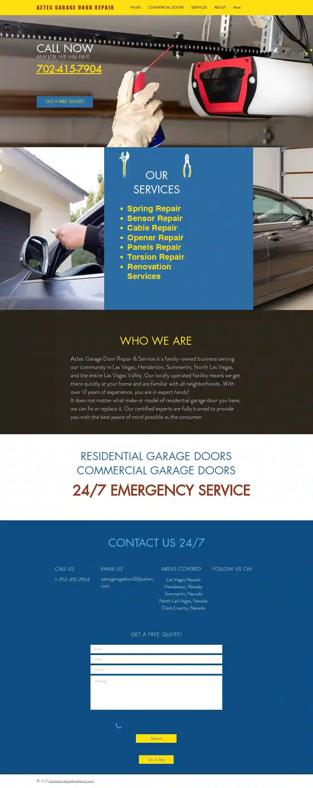 Aztec Garage Door Repair Las Vegas NV