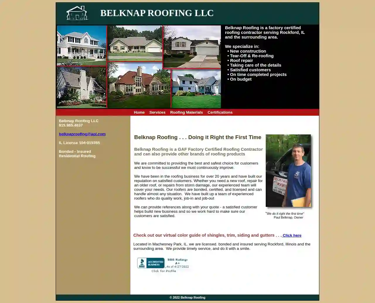 Belknap Roofing, L.L.C.