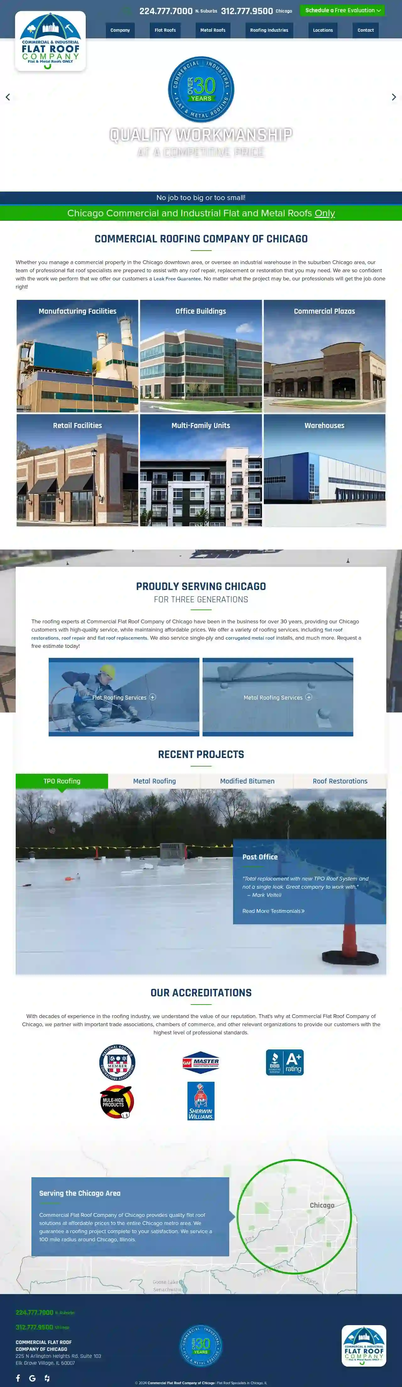 Commercial Flat Roof Company of Chicago