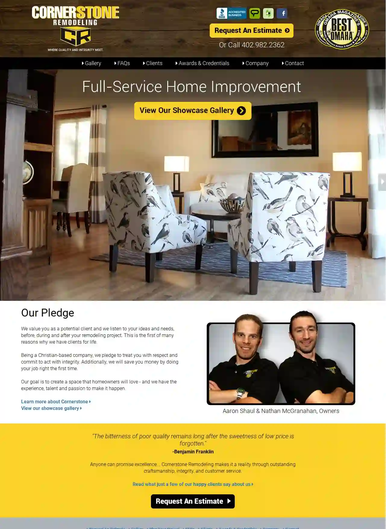 Cornerstone Remodeling, Inc.