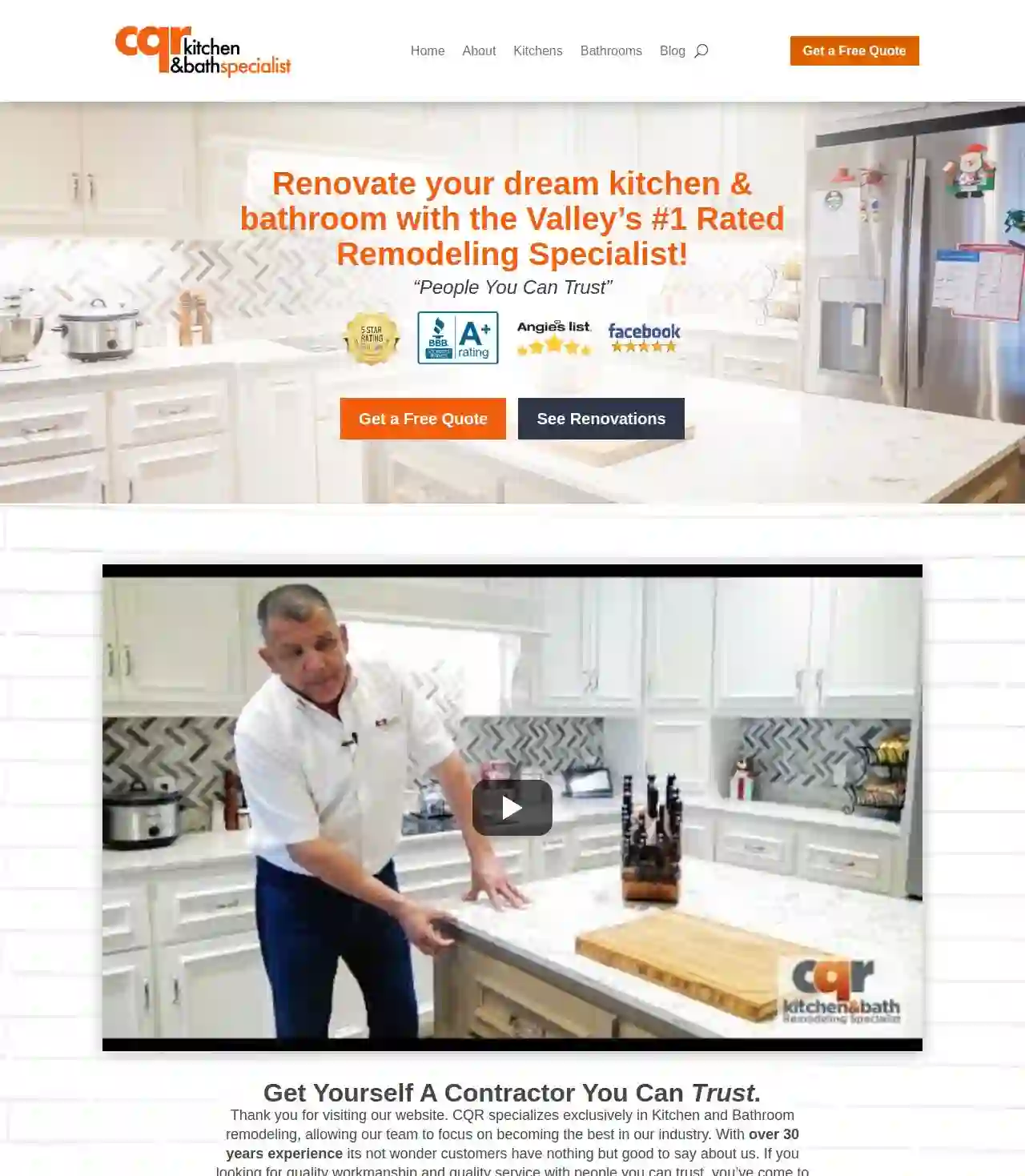 CQR Kitchen & Bath Remodeling Specialist “People You Can Trust”