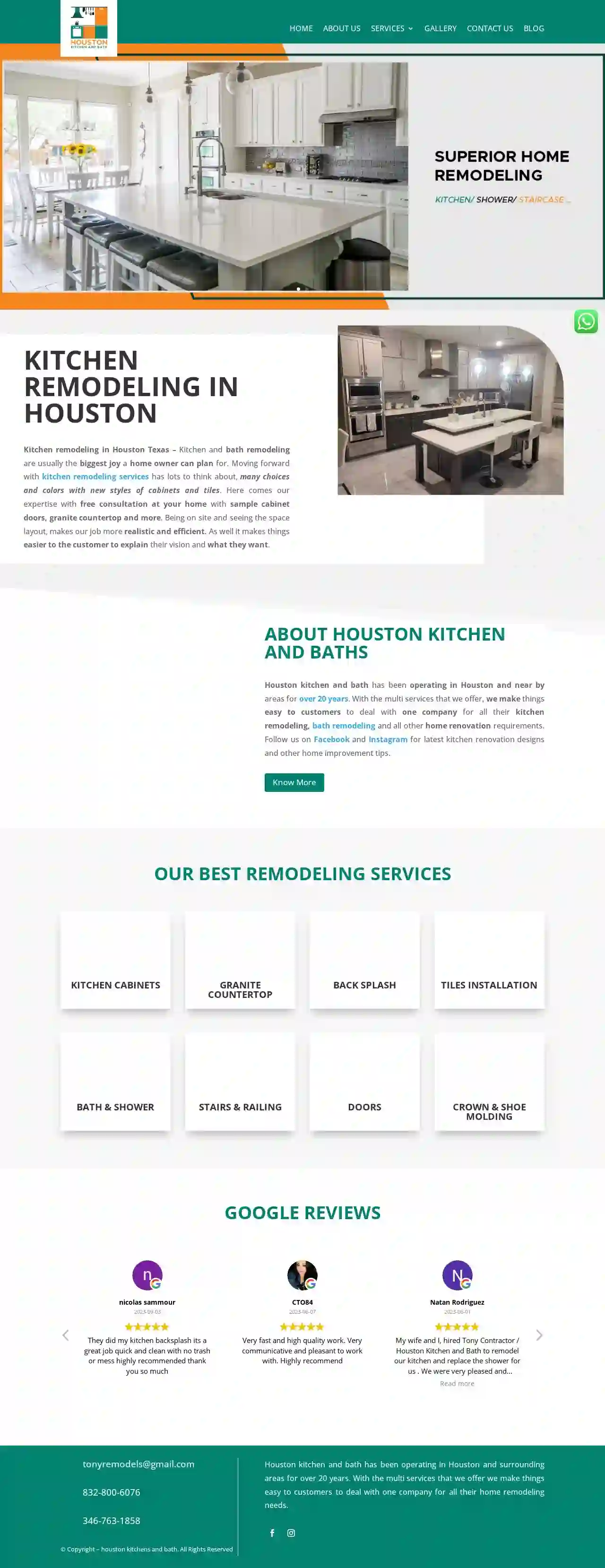 Tony Contractor | Bathroom and Kitchen Remodeling Services Company Houston Tx