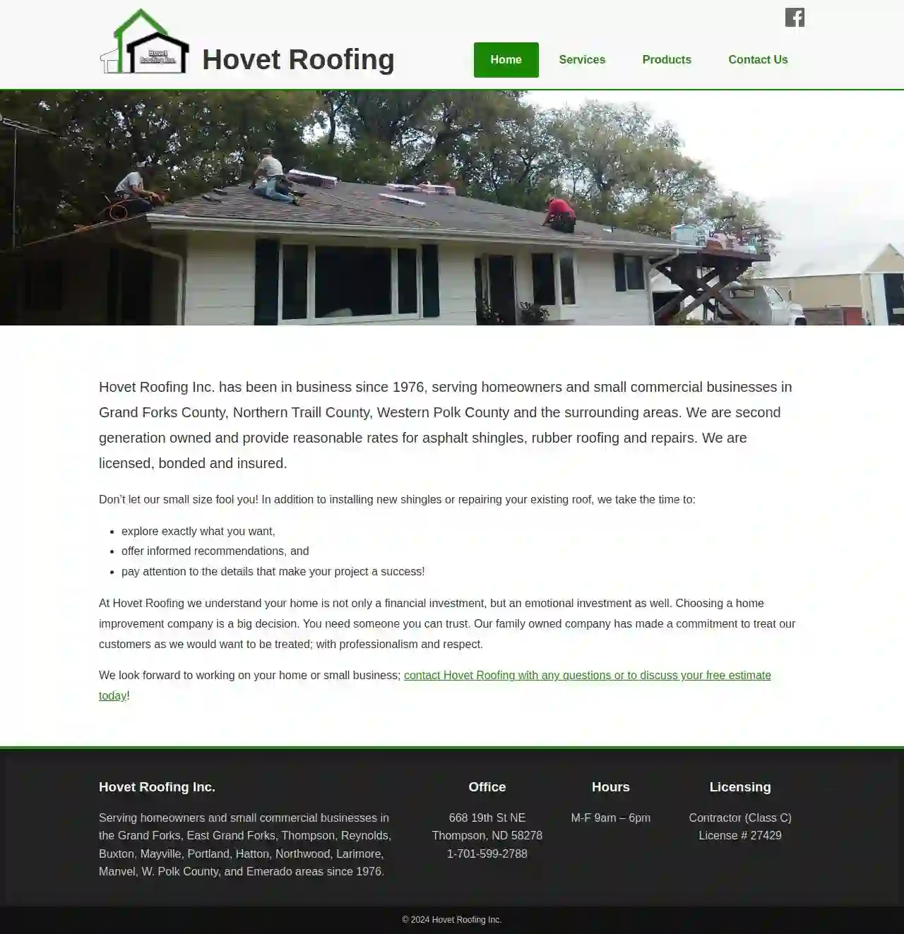 Hovet Roofing Inc