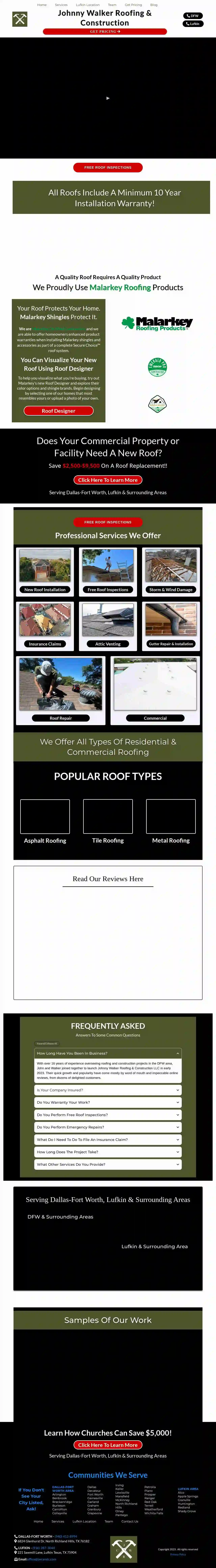 Johnny Walker Roofing and Construction LLC