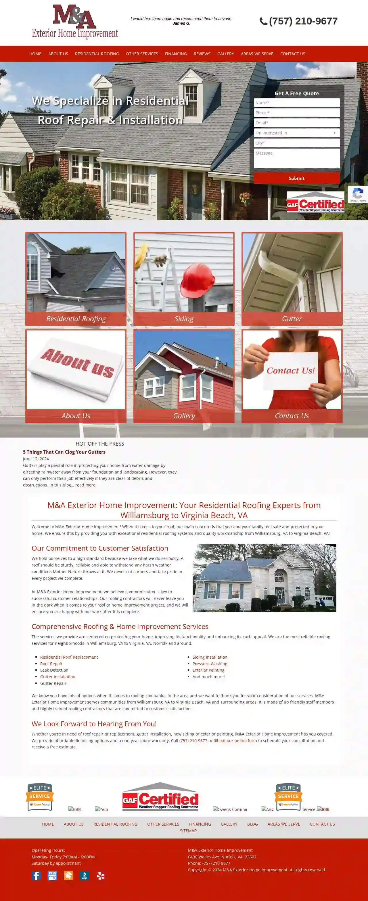 M&A Exterior Home Improvement