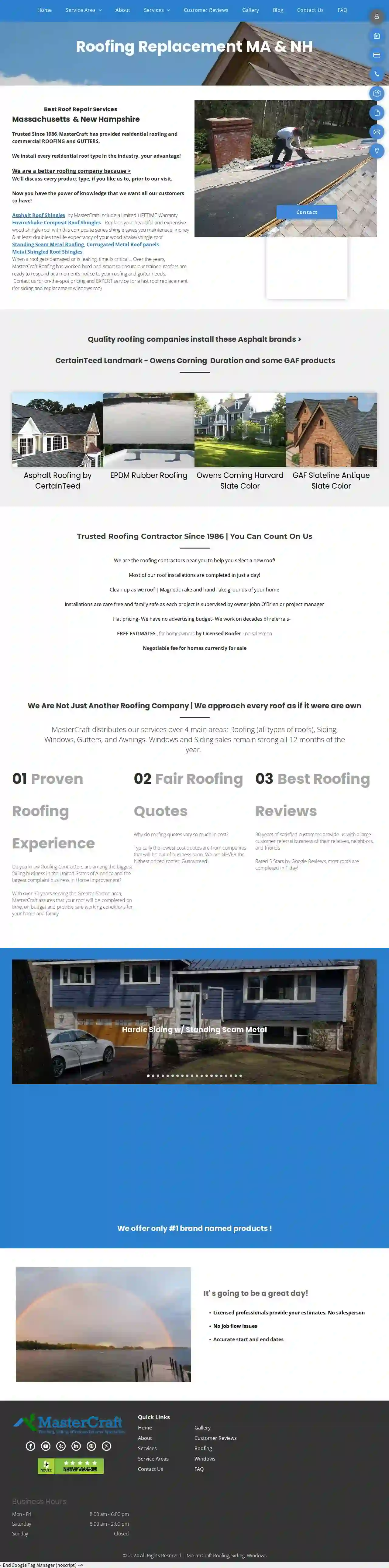 Mastercraft Roofing Siding Windows