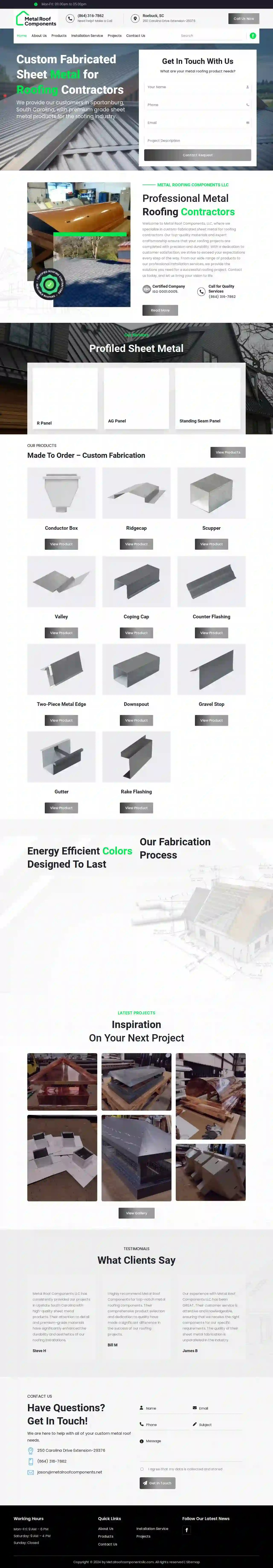 Metal Roof Components