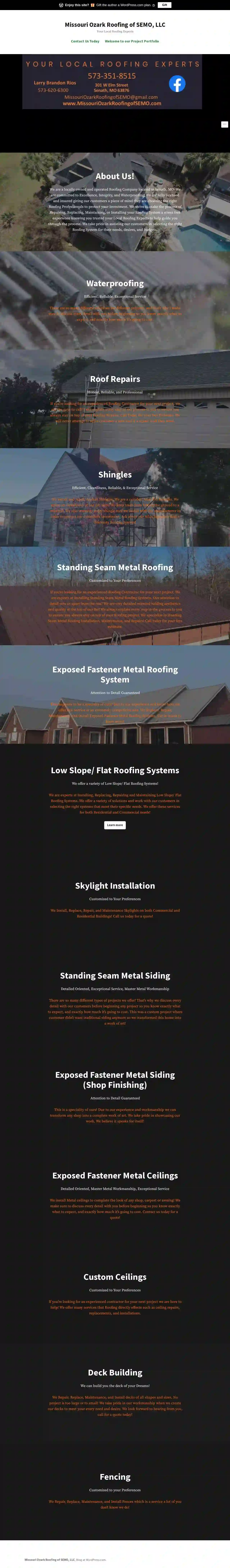 Missouri Ozark Roofing of SEMO LLC