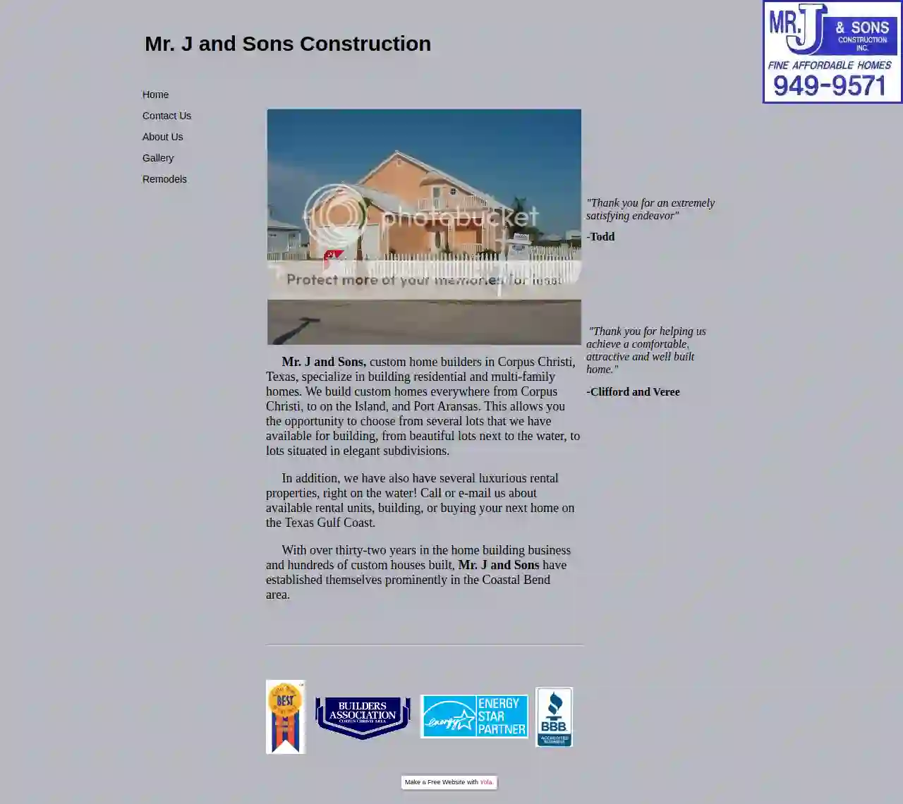 Mr. J and Sons Construction, Inc.