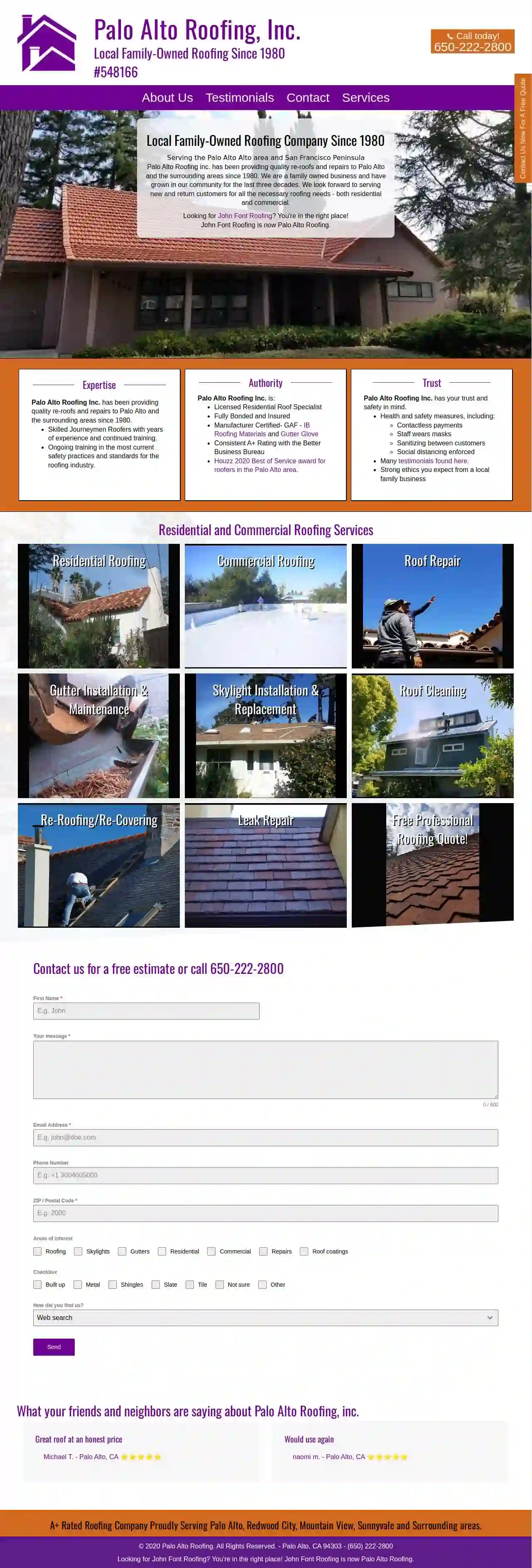 Palo Alto Roofing Inc.