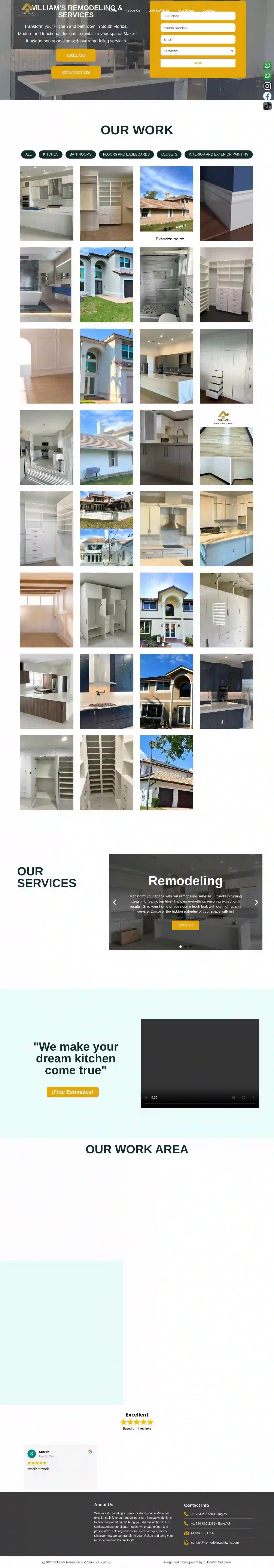 Kitchen remodeling | William's Remodeling & Service | Kitchen work