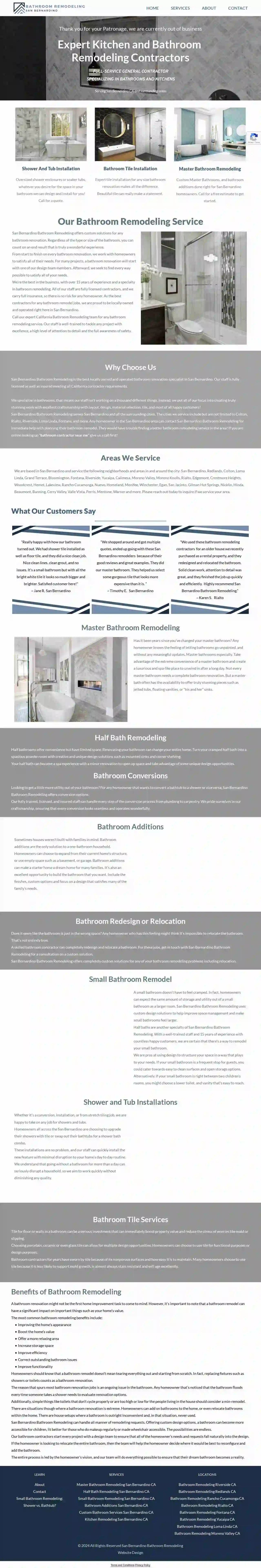 San Bernardino Bathroom Remodeling