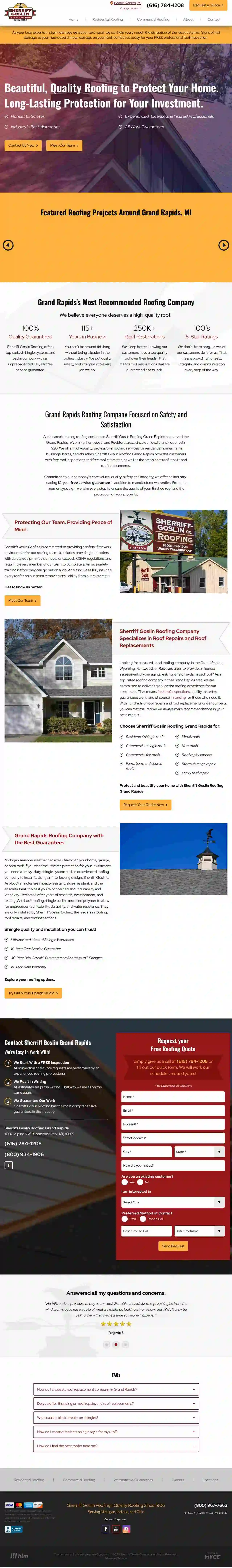 Sherriff Goslin Roofing Grand Rapids