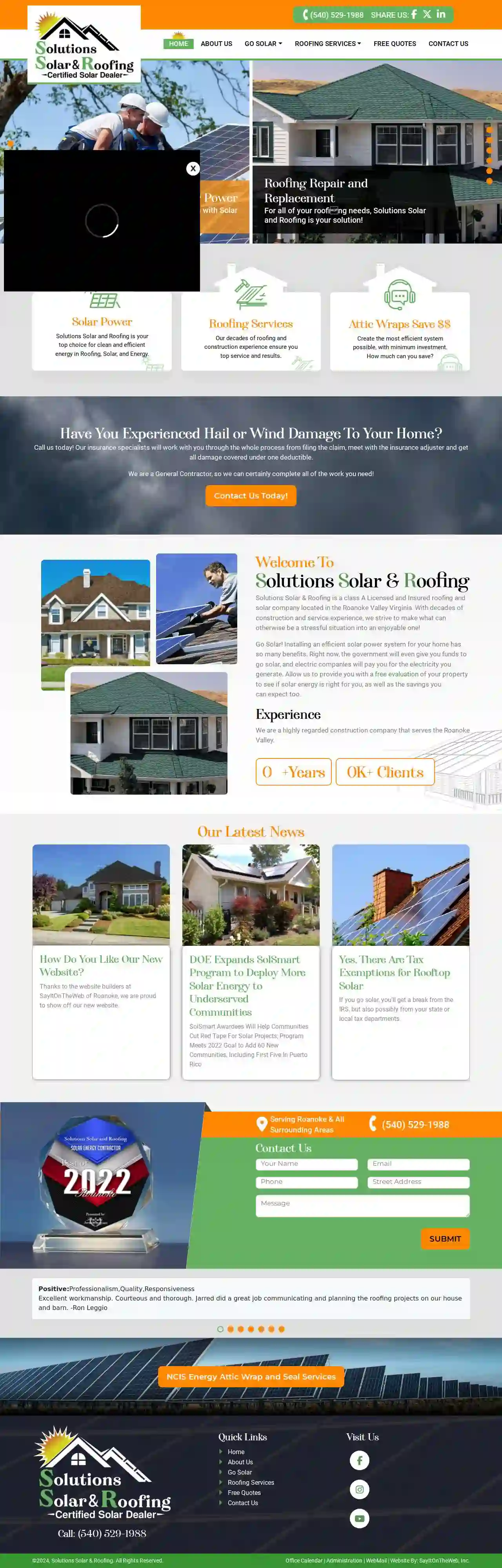 Solutions Solar and Roofing, Inc. A certified solar dealer.