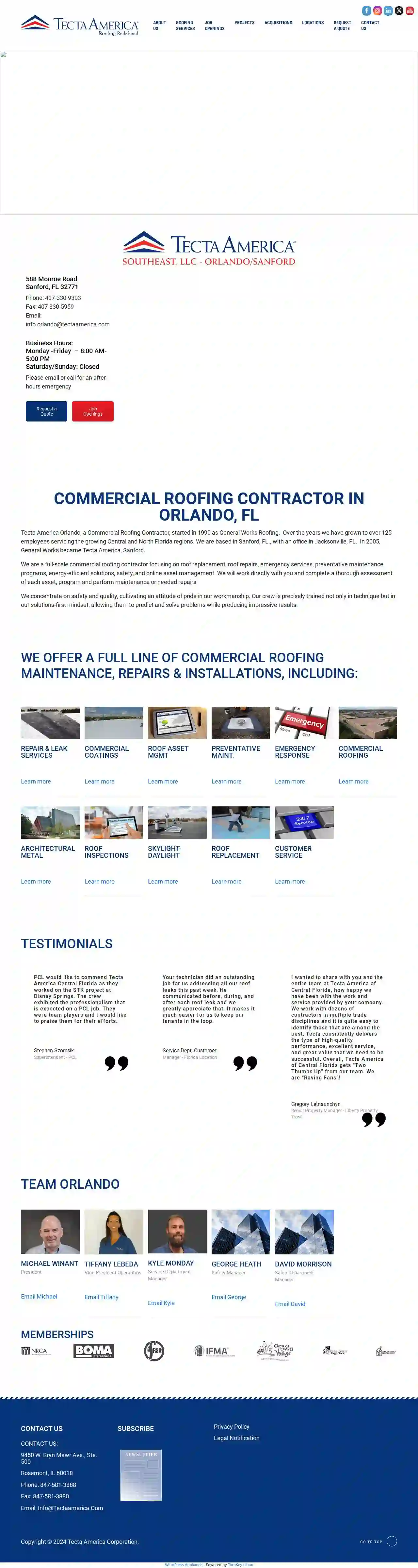 Tecta America Central Florida Commercial Roofing