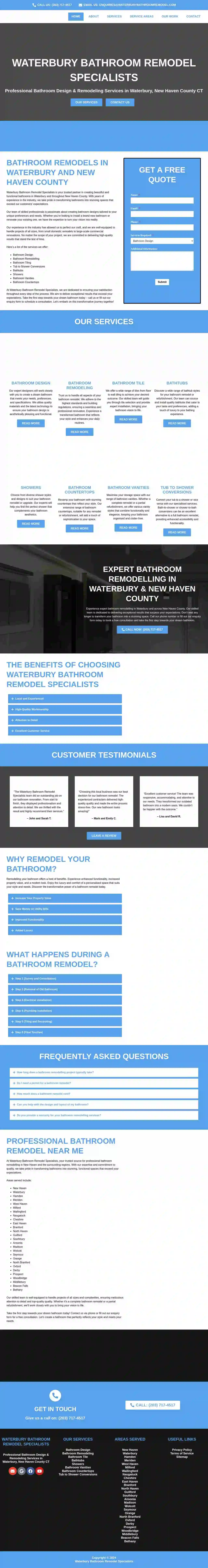 Waterbury Bathroom Remodel Specialists