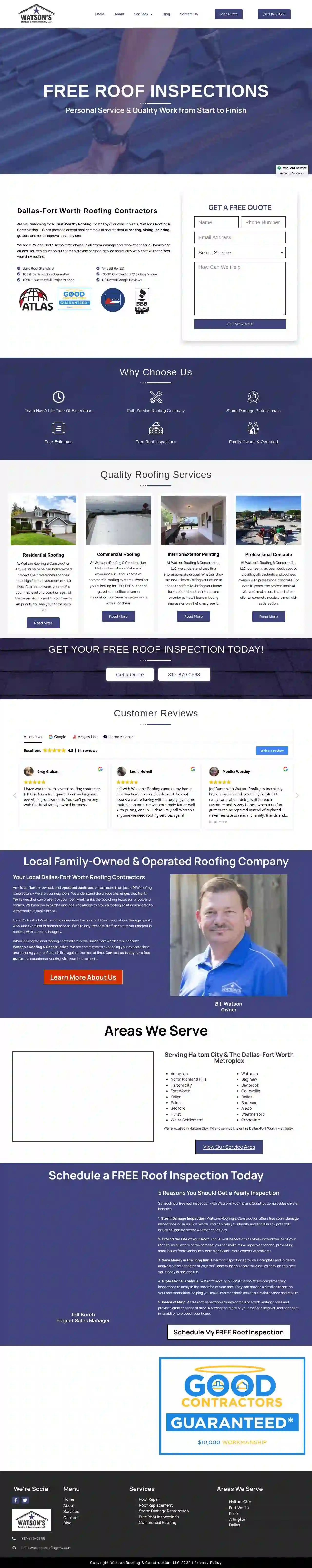 Watson's Roofing & Construction, LLC